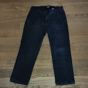 PAIGE Dark Gray/ Black Straight Jeans